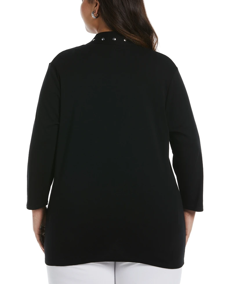 Rafaella Plus Open Front Cardigan Sweater