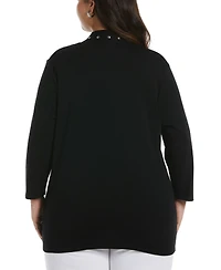 Rafaella Plus Open Front Cardigan Sweater