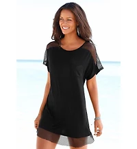 Lascana Women's Mesh Insert Cover up Beach Dress