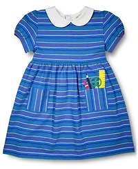 Florence Eiseman Stripe Knit Dress With School Supplies