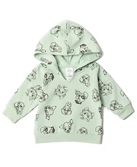 Bambi Baby Boys Fleece Pullover Hoodie, Bodysuit and Pants 3 Piece Outfit Set