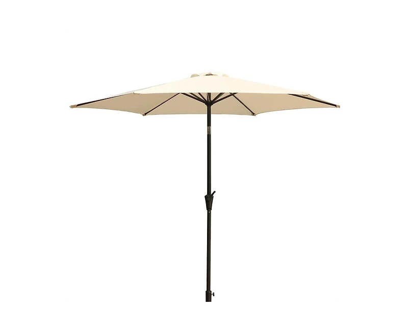 Flynama 8.8 feet Outdoor Aluminum Patio Umbrellawith 33 pounds Round Resin Umbrella Base