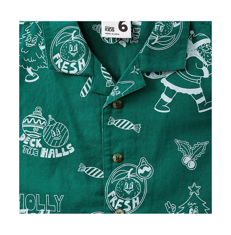 Cotton On Big Boys Little/Big Cabana Short Sleeve Shirt