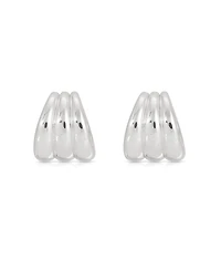 Ettika Triple Ribbed Hoops Earrings