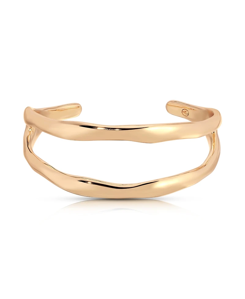 Ettika Double Thin Metal Open Cuff