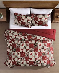 Hallmart Collectibles Cardinal Patchwork 3-Pc. Comforter Set
