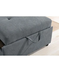Homlux 35"W Dark Gray Woven Convertible Armchair