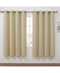 Kate Aurora Set of 2 Thermal Room Darkening Grommet Top Curtains For Small Windows