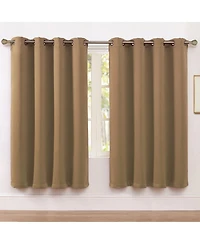 Kate Aurora Set of 2 Thermal Room Darkening Grommet Top Curtains For Small Windows