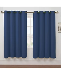 Kate Aurora Set of 2 Thermal Room Darkening Grommet Top Curtains For Small Windows