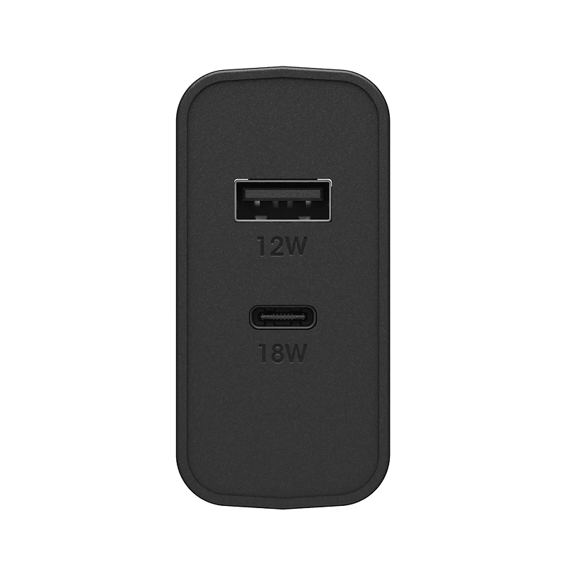 OtterBox Fast Charge Pd Usb C and Usb A Dual Port Wall Charger 30W-Black
