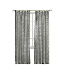 Kate Aurora 2 Pack Windsor Pinch Pleat/Rod Pocket/Back Tab Quatrefoil Window Curtain Panels