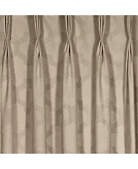 Kate Aurora 2 Pack Windsor Pinch Pleat/Rod Pocket/Back Tab Quatrefoil Window Curtain Panels