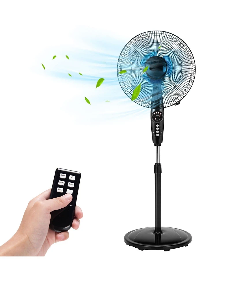Adjustable Height Oscillating Fan with Quiet Operation for Home or Office Use