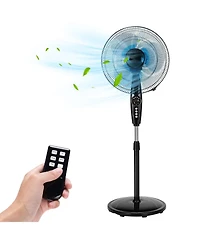 Adjustable Height Oscillating Fan with Quiet Operation for Home or Office Use