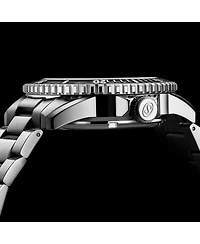 Stuhrling 1013 Men s Automatic Watch Swiss Movement Turquoise Dial Gunmetal Bezel Stainless Steel Bracelet 200M Water Resistant Diver Date Window