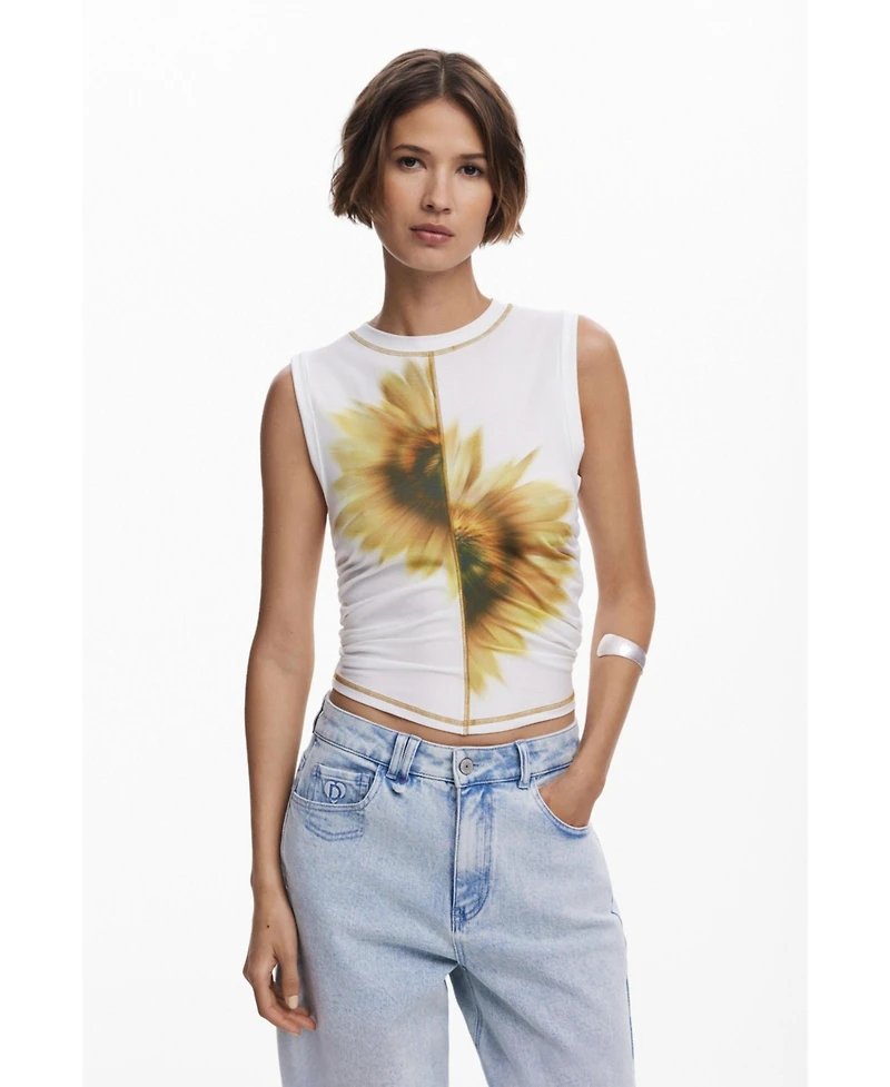 Desigual Women's Sunflower Lyocell T-shirt
