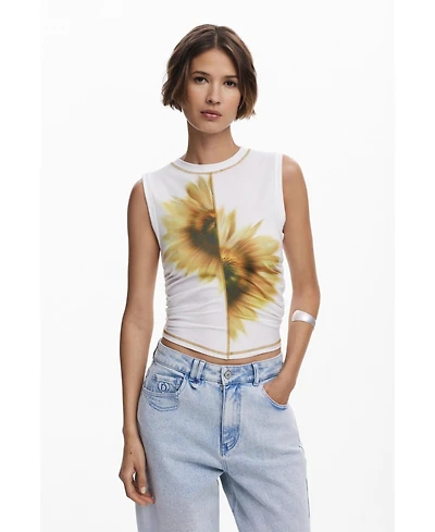 Desigual Women's Sunflower Lyocell T-shirt