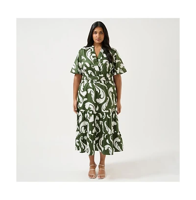Estelle Sandswept Elasticated Midi Dress