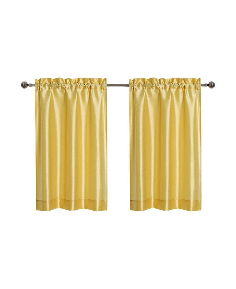 Kate Aurora Parisian Living Complete 3 Piece Lightweight Sheer Cafe Kitchen Curtain Tier & Valance Set