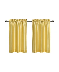 Kate Aurora Parisian Living Complete 3 Piece Lightweight Sheer Cafe Kitchen Curtain Tier & Valance Set