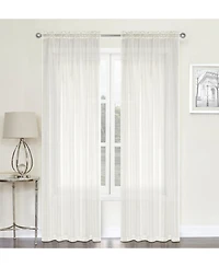 Kate Aurora Living 4-Pack High End Luxe Rod Pocket Sheer Voile Window Curtain Set