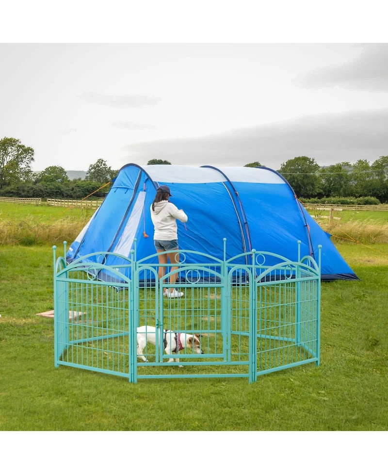 Streamdale Furniture Dog Playpen 24" 8 Panel Metal Pet Fence