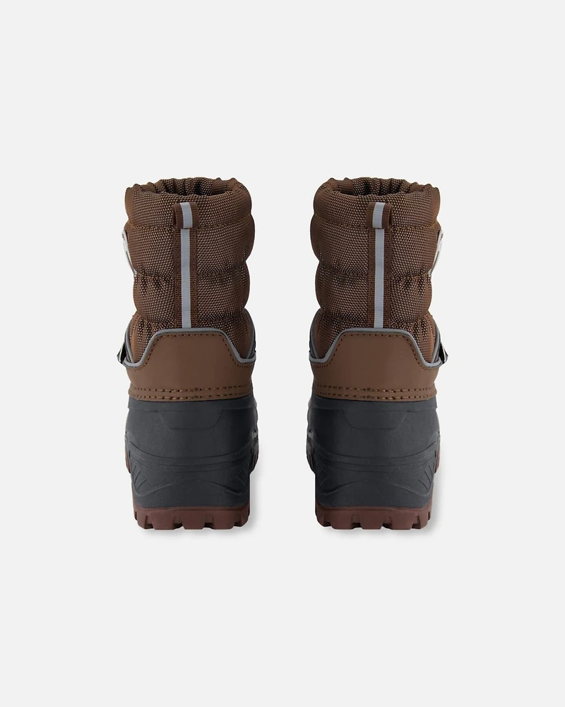 Deux par Kids Unisex Winter Boots Taupe - Toddler|Child