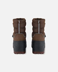 Deux par Kids Unisex Winter Boots Taupe - Toddler|Child