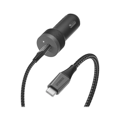 OtterBox Premium Pro Usb C to Usb C Car Charging Kit 30W-Black