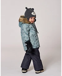 Deux par Baby Boy Two-Piece Play Snowsuit with Printed Jacket Sage Green - Baby|Toddler