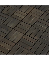 Streamdale Furniture Acacia Wood Deck Tiles Checker Pattern 30 Pcs