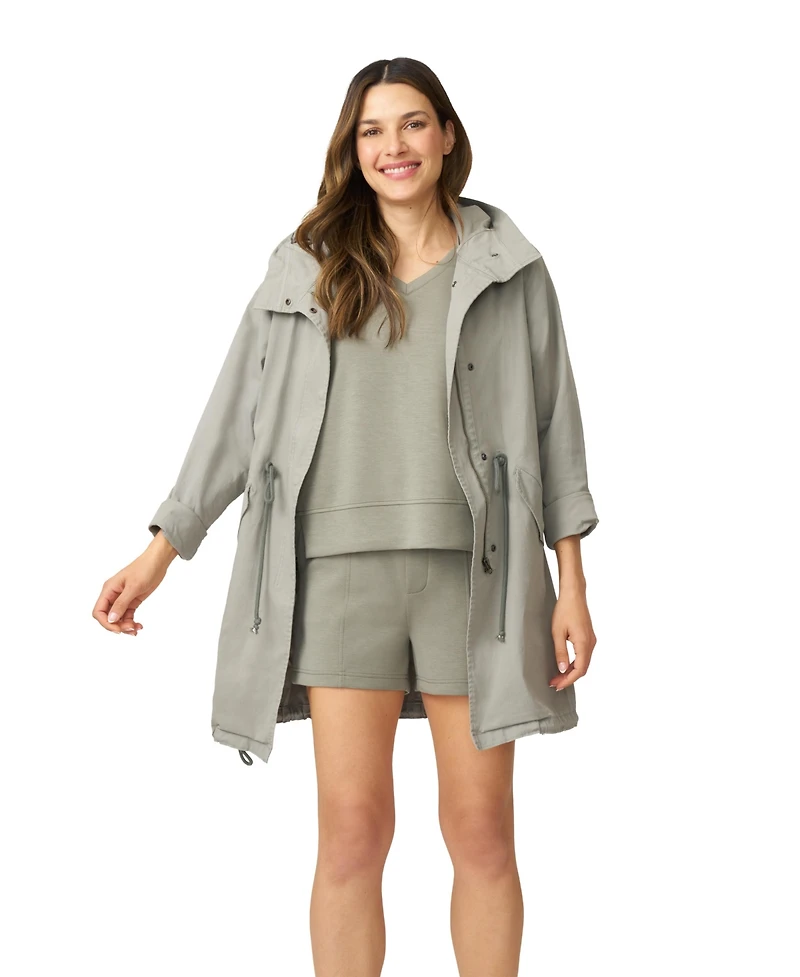 Cable & Gauge Women's V-Neck Top High Waisted Short Matching Set