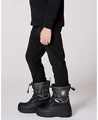 Deux par Kids Unisex Winter Boots Solid Black - Toddler|Child
