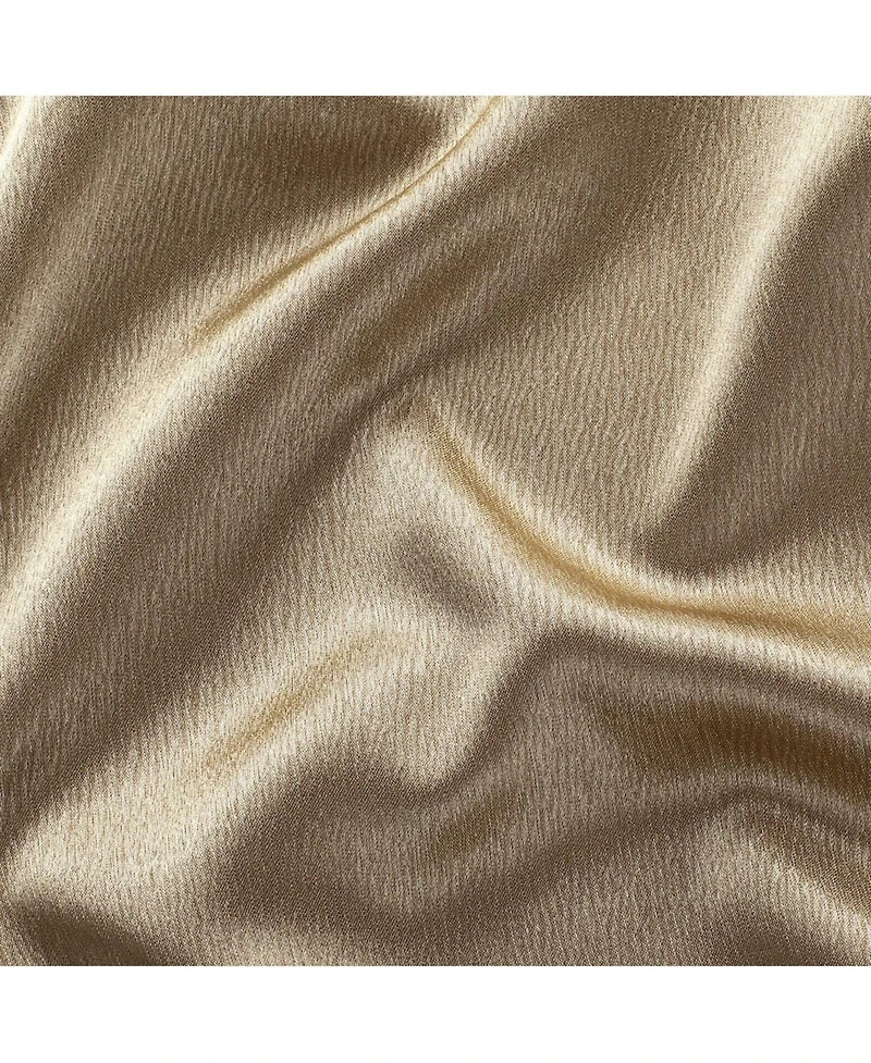 Kate Aurora Basic Faux Silk Rod Pocket Shimmery Sheer Single Window Curtain Panel - in. in