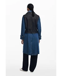 Desigual Women's Detachable denim trench coat
