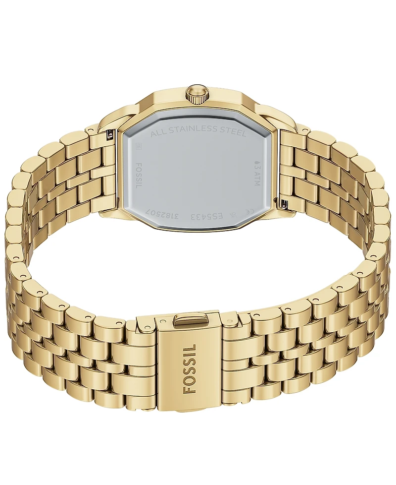 Fossil Women's Harlow Three-Hand Gold-Tone Stainless Steel Watch, 27mm