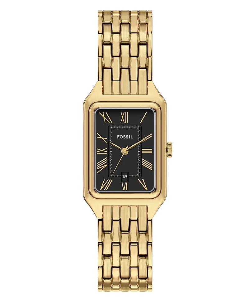 Fossil Women's Raquel Three-Hand Date Gold-Tone Stainless Steel Watch, 23mm