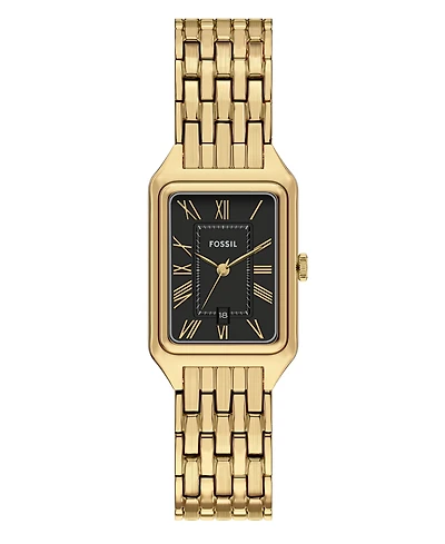 Fossil Women's Raquel Three-Hand Date Gold-Tone Stainless Steel Watch, 23mm