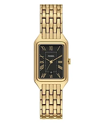 Fossil Women's Raquel Three-Hand Date Gold-Tone Stainless Steel Watch, 23mm