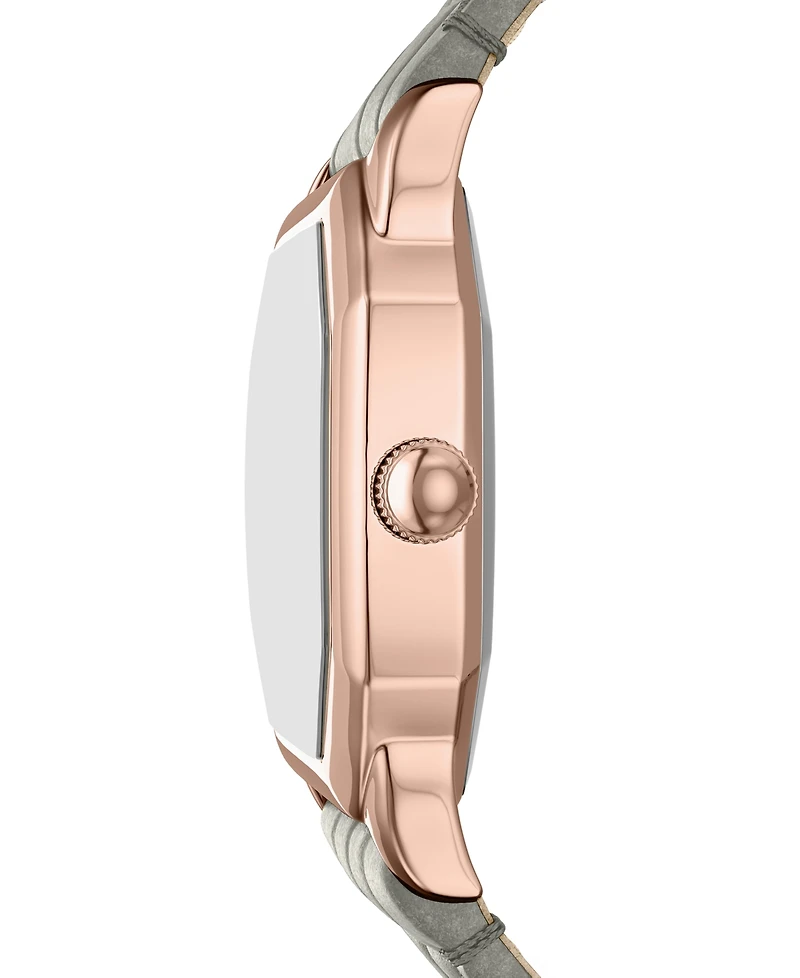 Fossil Women's Harlow Three-Hand Gray Croco Leather Watch, 27mm