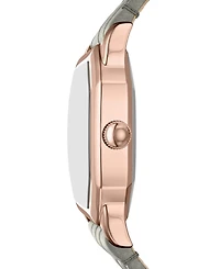 Fossil Women's Harlow Three-Hand Gray Croco Leather Watch, 27mm