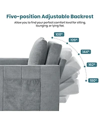 Streamdale Furniture Convertible Sleeper Sofa Bed with Adjustable Backrest