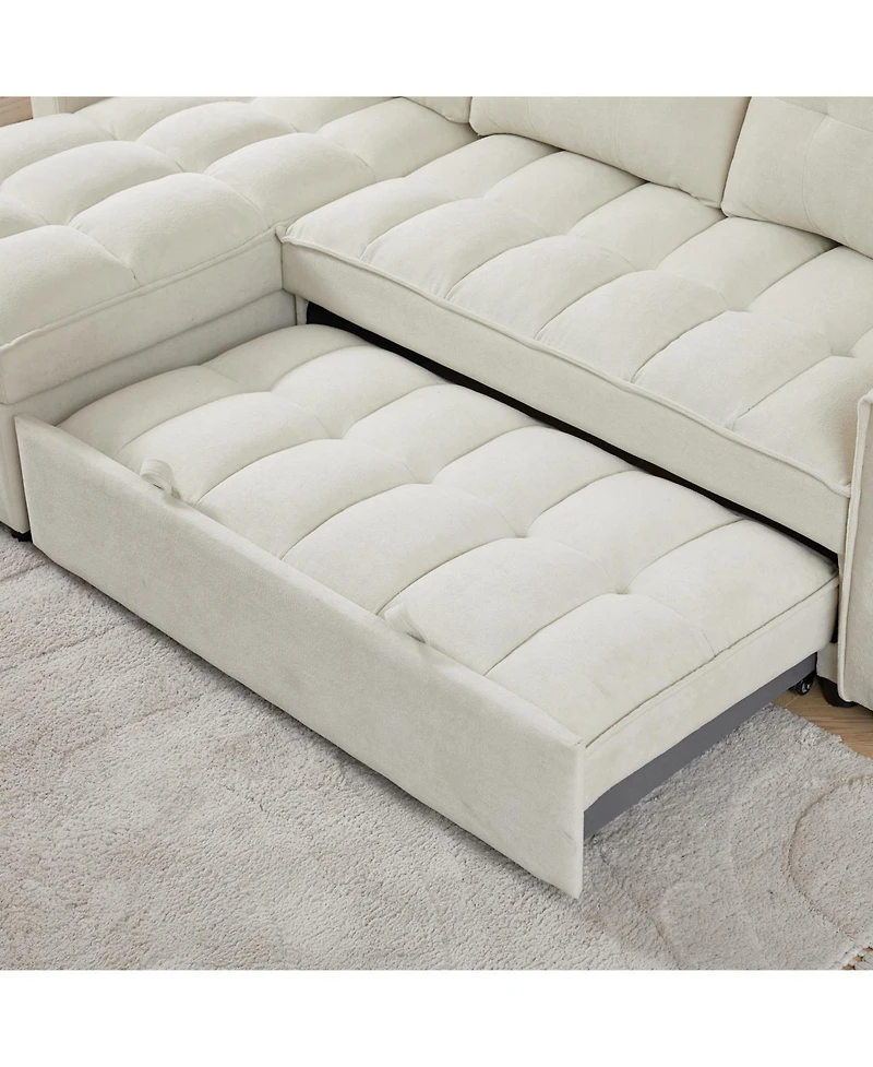 Streamdale Furniture Mh 78.75" Reclining Pull-Out Sectional Sofa