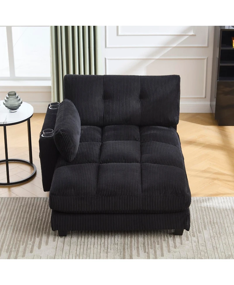 Streamdale Furniture Sleeper Sofa Couch Bed Oversized Chaise Lounge Chair Cozy Cloud Couch