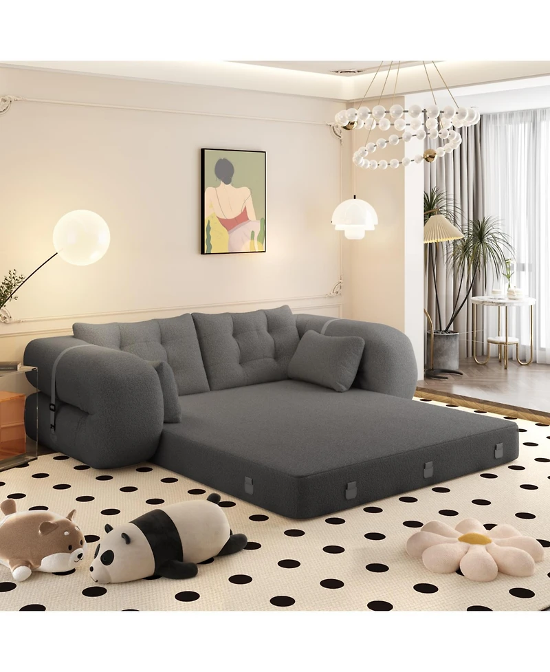 Streamdale Furniture Human Dog Bed Foldable Sofa - Grey