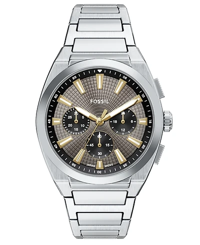 Fossil Men's Everett Chronograph Stainless Steel Watch, 44mm