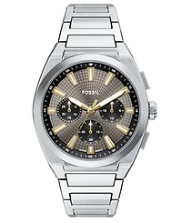 Fossil Men's Everett Chronograph Stainless Steel Watch, 44mm