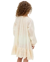Raffya Kids Olivia Button Down Embroidered Dress