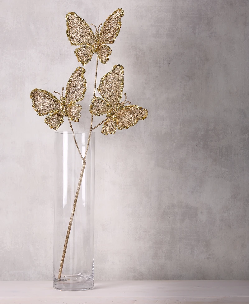 Holiday Lane Enchanted Forest Butterfly Pick Ornament, Macy's Exclusive